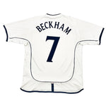 Buy 2001/03 England Beckham 7 Home Shirt (L) Umbro ~ Free worldwide shipping ~ Authentic Vintage Football Shirts from Cult Kits