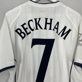 Shop 2001/03 ENGLAND BECKHAM #7 HOME SHIRT (L) UMBRO, classic football shirts, vintage football shirts & retro soccer jerseys at Cult Kits