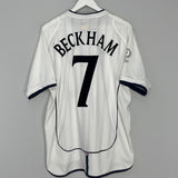 Shop 2001/03 ENGLAND BECKHAM #7 HOME SHIRT (L) UMBRO, classic football shirts, vintage football shirts & retro soccer jerseys at Cult Kits