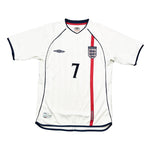 Buy 2001/03 England Beckham 7 Home Shirt (M) Umbro ~ Free worldwide shipping ~ Authentic Vintage Football Shirts from Cult Kits
