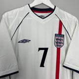 Shop 2001/03 ENGLAND BECKHAM #7 HOME SHIRT (XL) UMBRO, classic football shirts, vintage football shirts & retro soccer jerseys at Cult Kits