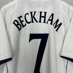 Shop 2001/03 ENGLAND BECKHAM #7 HOME SHIRT (XL) UMBRO, classic football shirts, vintage football shirts & retro soccer jerseys at Cult Kits