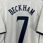 Shop 2001/03 ENGLAND BECKHAM #7 HOME SHIRT (XL) UMBRO, classic football shirts, vintage football shirts & retro soccer jerseys at Cult Kits