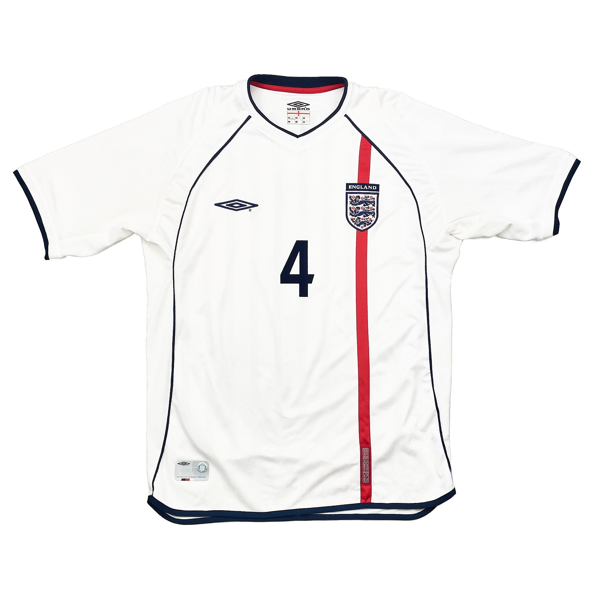 Buy 2001/03 England Gerrard 4 Home Shirt (L) Umbro ~ Free worldwide shipping available ~ Authentic Vintage Football Shirts from Cult Kits