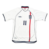 Buy 2001/03 England Heskey 11 Home Shirt (L) Umbro ~ Free worldwide shipping ~ Authentic Vintage Football Shirts from Cult Kits