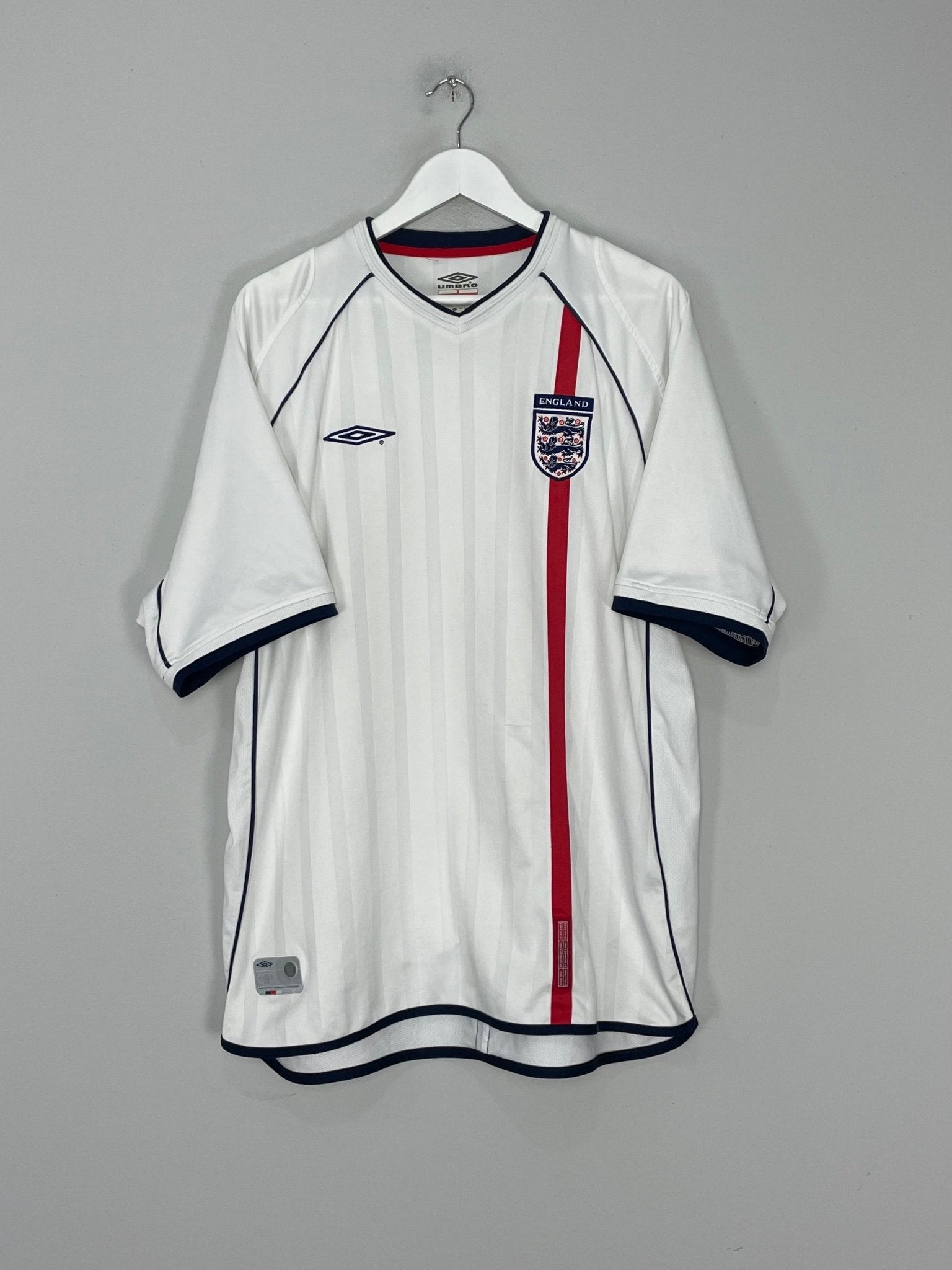 Shop 2001/03 ENGLAND HOME SHIRT (XXL) UMBRO, classic football shirts, vintage football shirts & retro soccer jerseys at Cult Kits