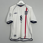 Shop 2001/03 ENGLAND SCHOLES #8 HOME SHIRT (S) UMBRO, classic football shirts, vintage football shirts & retro soccer jerseys at Cult Kits