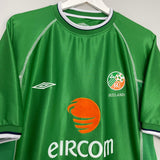 Shop 2001/03 IRELAND KEANE #6 HOME SHIRT (L) UMBRO, classic football shirts, vintage football shirts & retro soccer jerseys at Cult Kits