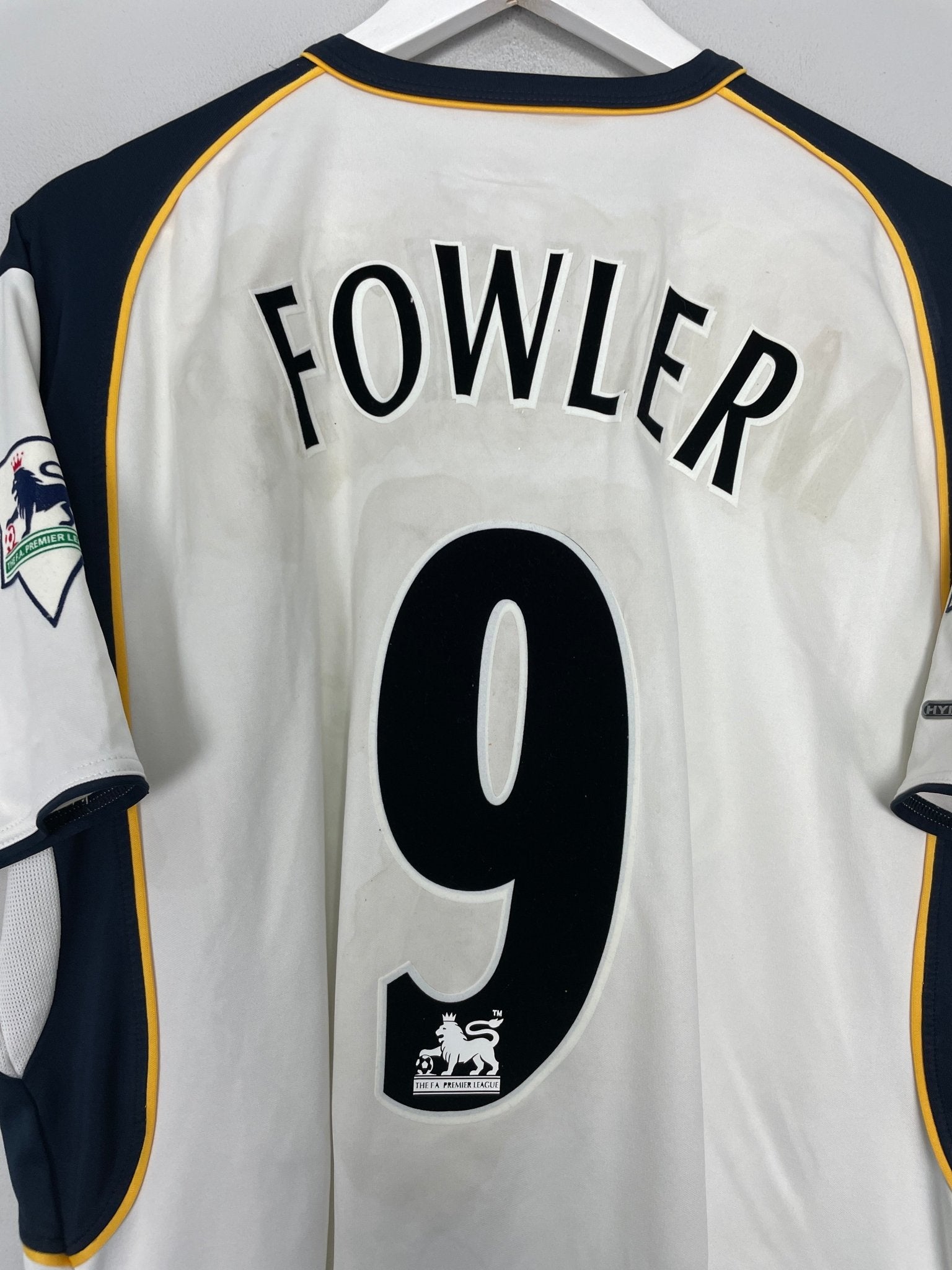 Shop 2001/03 LIVERPOOL FOWLER #9 AWAY SHIRT (S) REEBOK, classic football shirts, vintage football shirts & retro soccer jerseys at Cult Kits