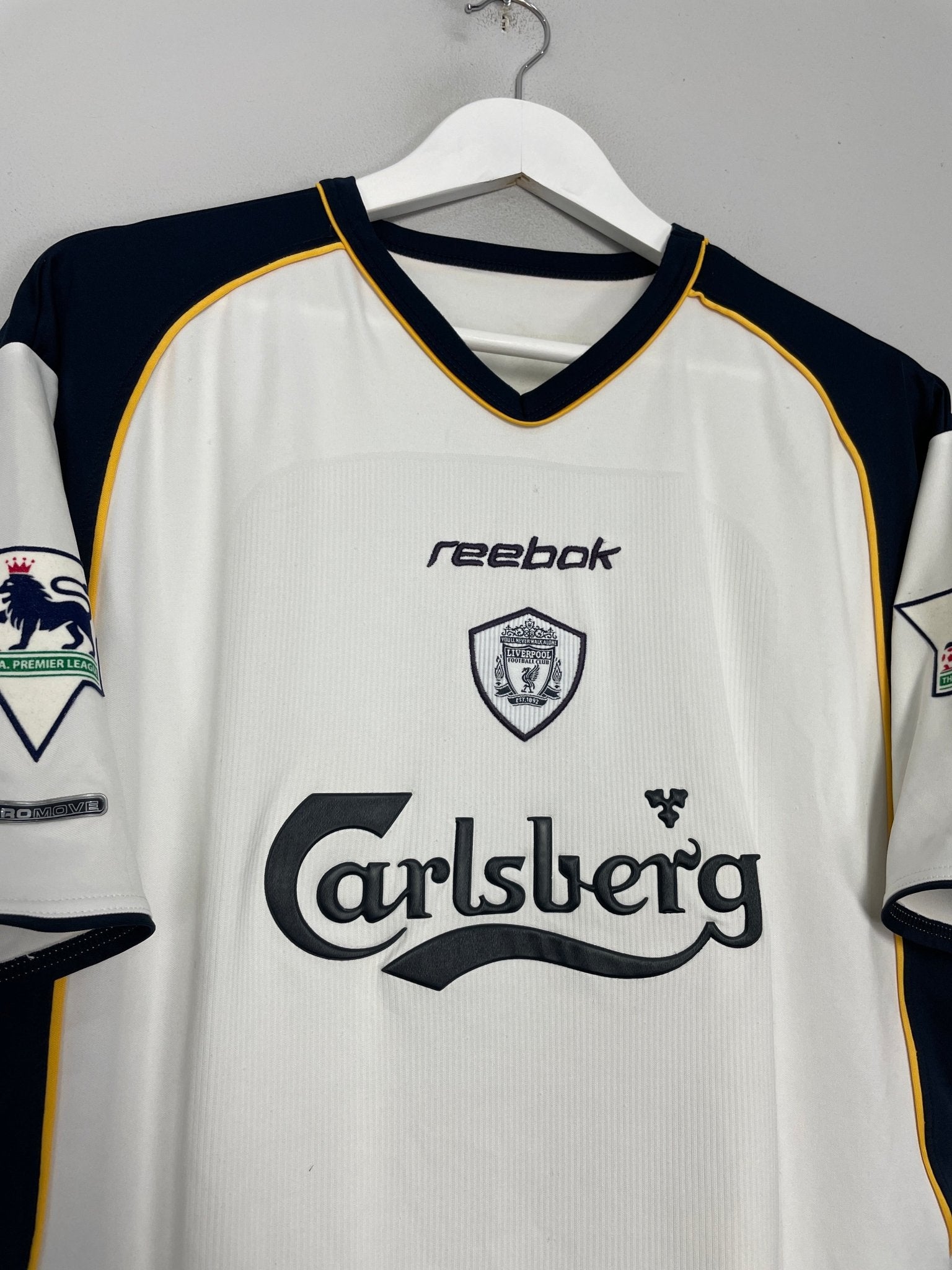 Shop 2001/03 LIVERPOOL FOWLER #9 AWAY SHIRT (S) REEBOK, classic football shirts, vintage football shirts & retro soccer jerseys at Cult Kits