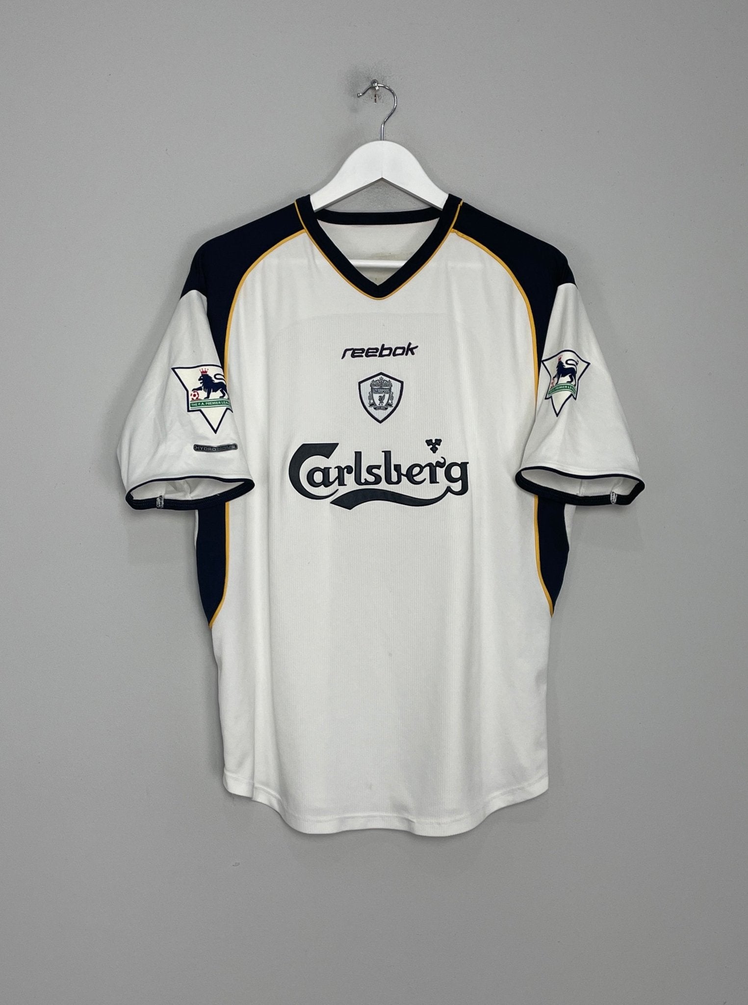 Shop 2001/03 LIVERPOOL FOWLER #9 AWAY SHIRT (S) REEBOK, classic football shirts, vintage football shirts & retro soccer jerseys at Cult Kits