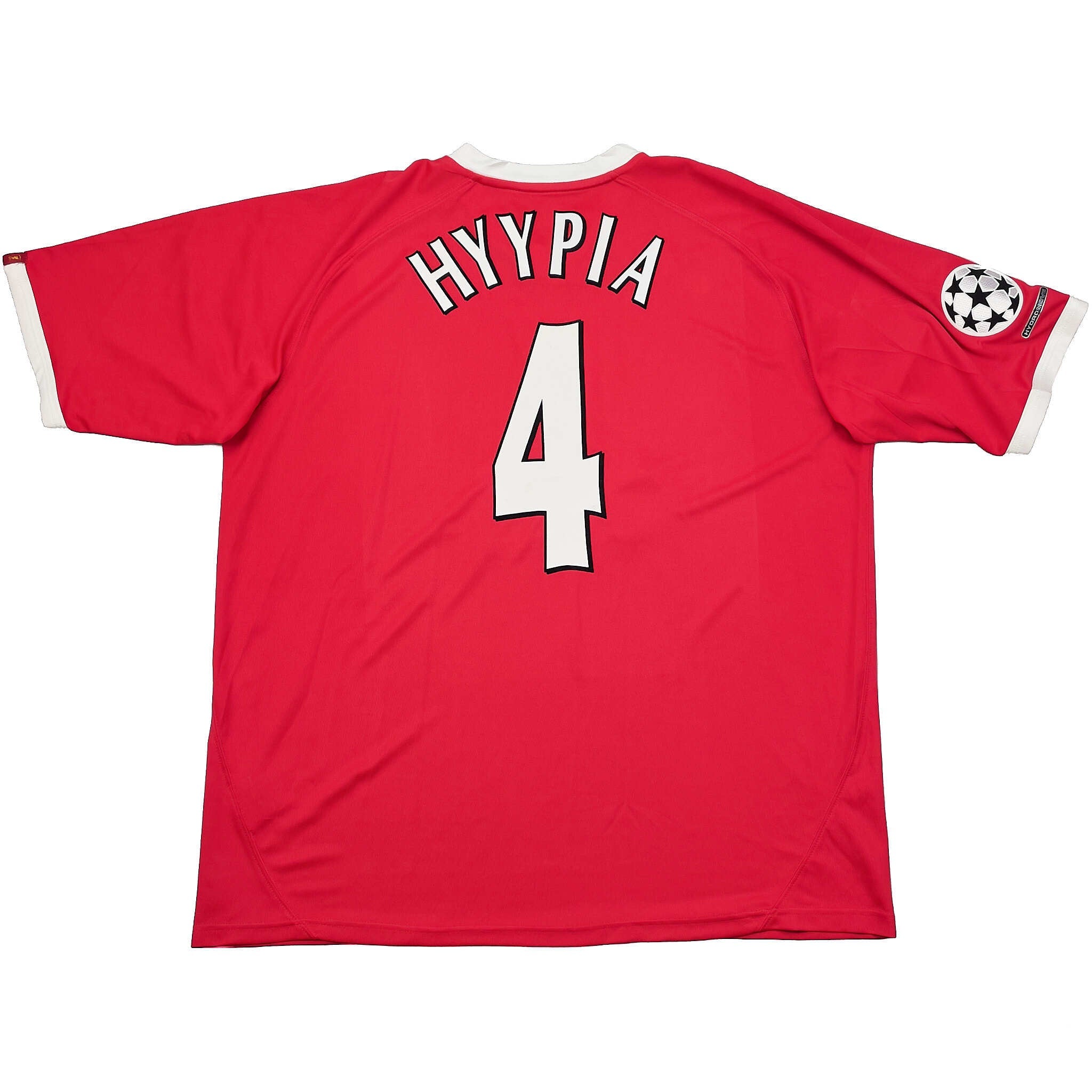 Buy 2001/03 LIVERPOOL HYYPIA 4 C/L HOME SHIRT (XL) REEBOK ~ Free worldwide shipping available ~ Authentic Vintage Football Shirts from Cult Kits