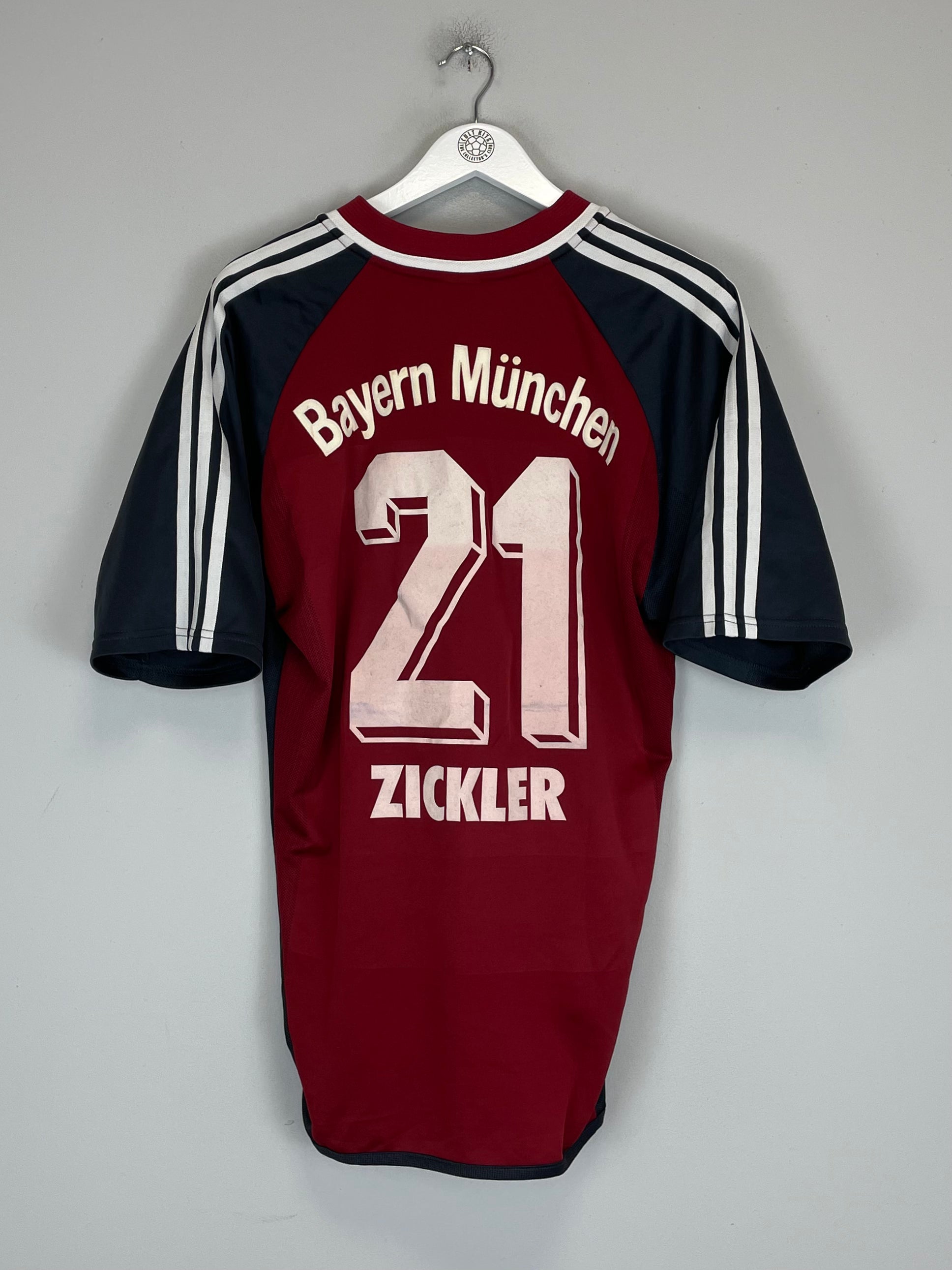 Shop 2001/02 BAYERN MUNICH ZICKLER #21 HOME SHIRT (M) ADIDAS, classic football shirts, vintage football shirts & retro soccer jerseys at Cult Kits