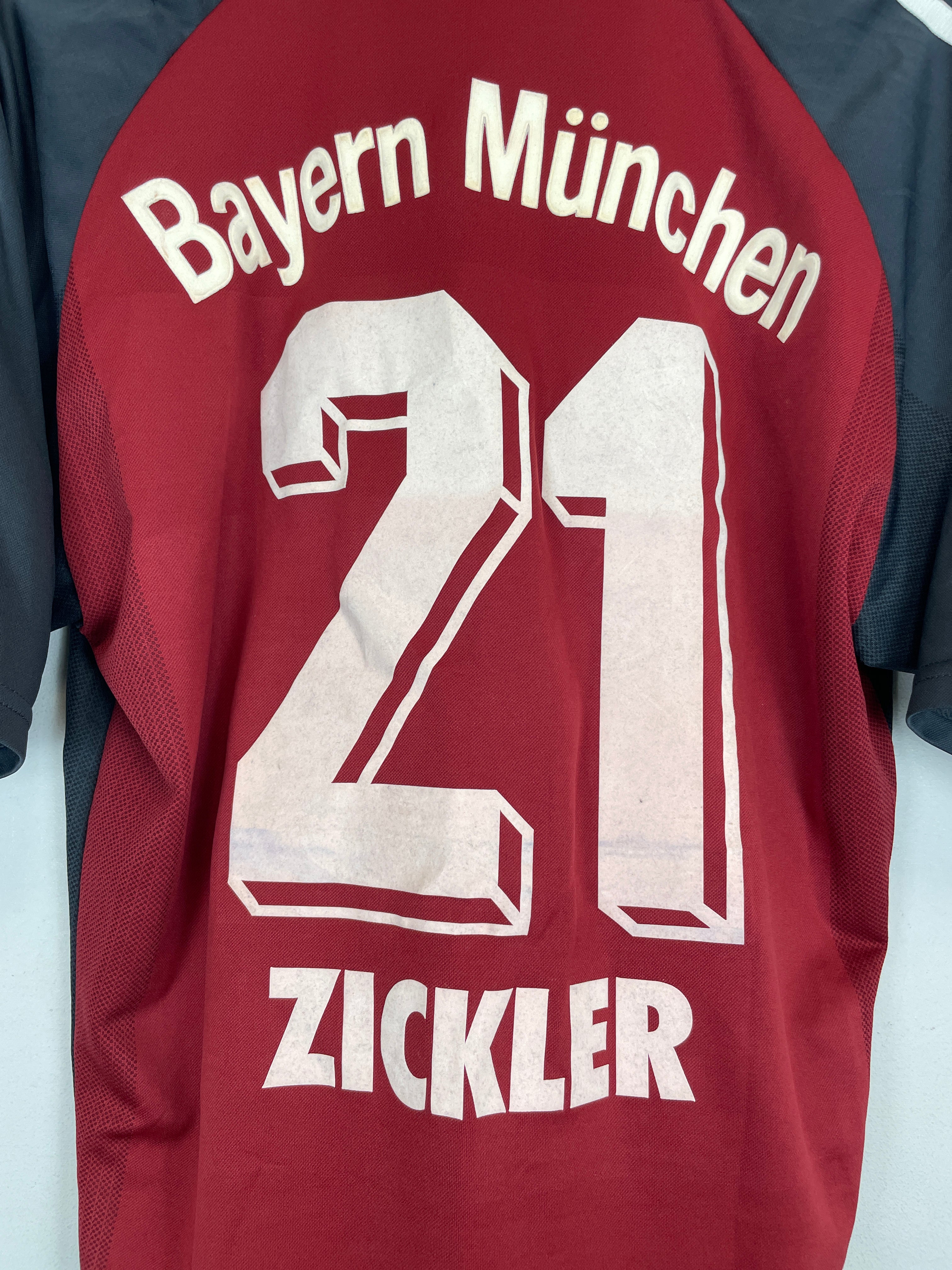 Shop 2001/02 BAYERN MUNICH ZICKLER #21 HOME SHIRT (M) ADIDAS, classic football shirts, vintage football shirts & retro soccer jerseys at Cult Kits