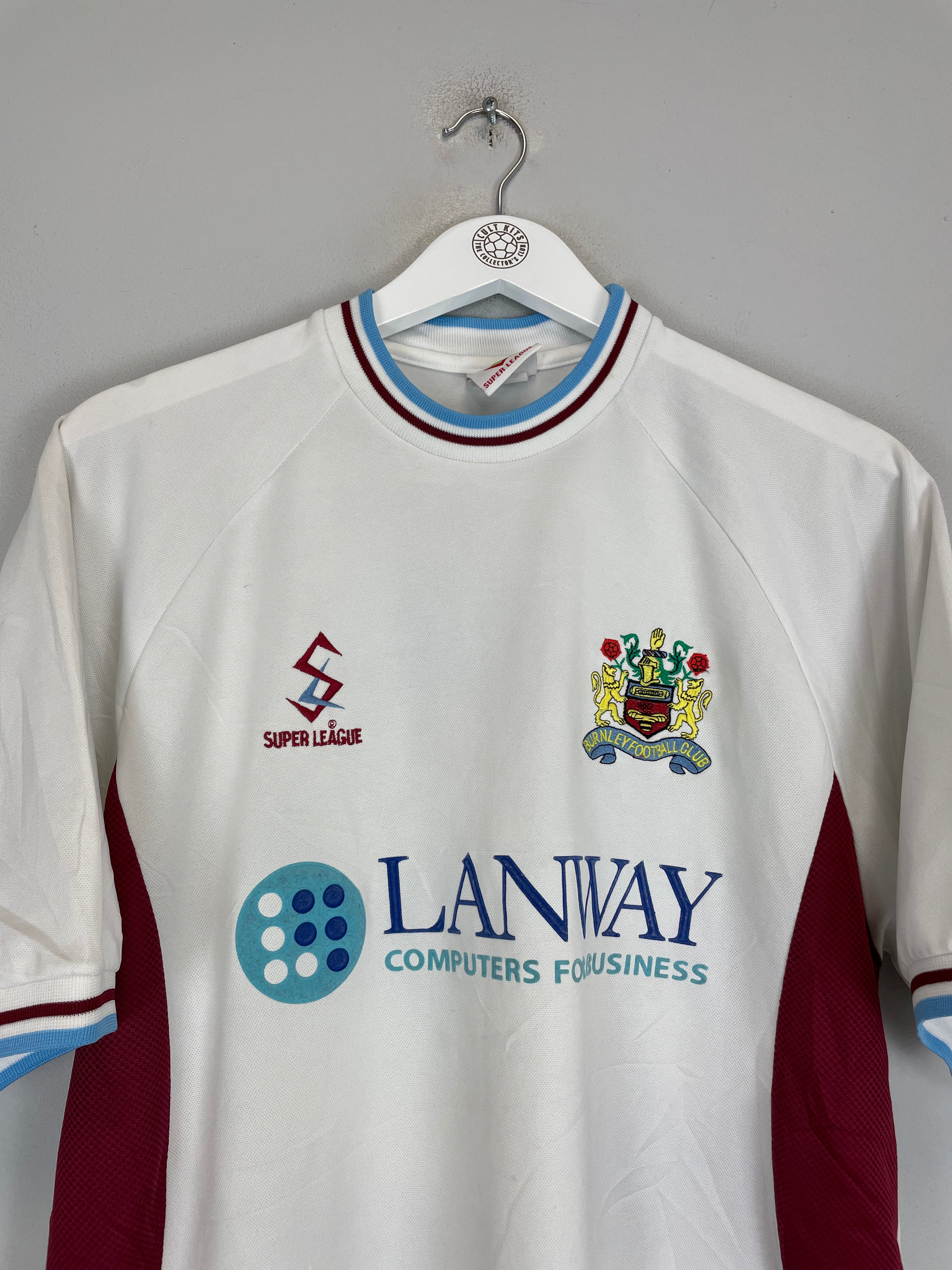 Shop 2001/02 BURNLEY AWAY SHIRT (M) SUPER LEAGUE, classic football shirts, vintage football shirts & retro soccer jerseys at Cult Kits