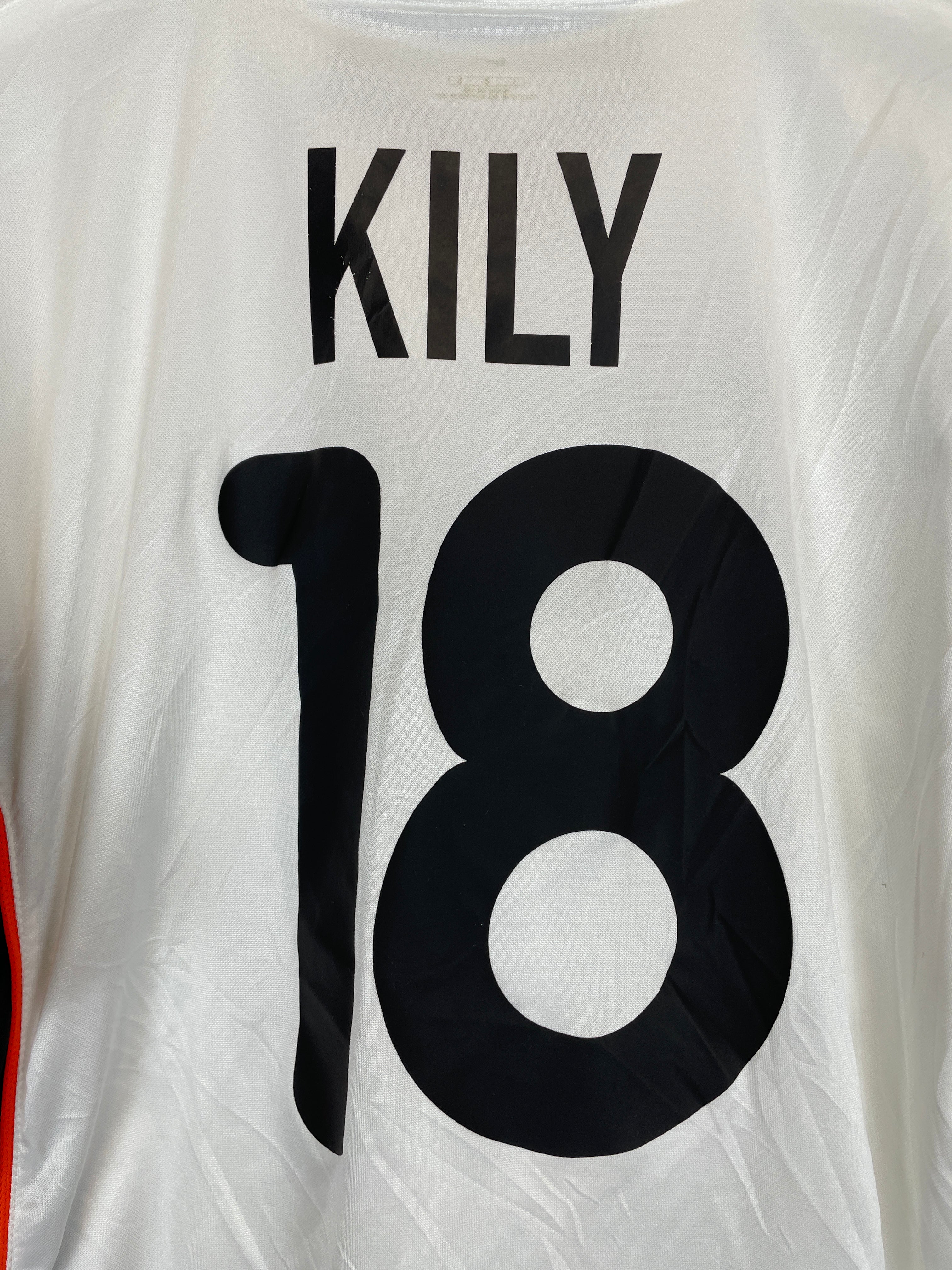 2001/02 VALENCIA KILY #18 HOME SHIRT (L) NIKE BACK WHITE
