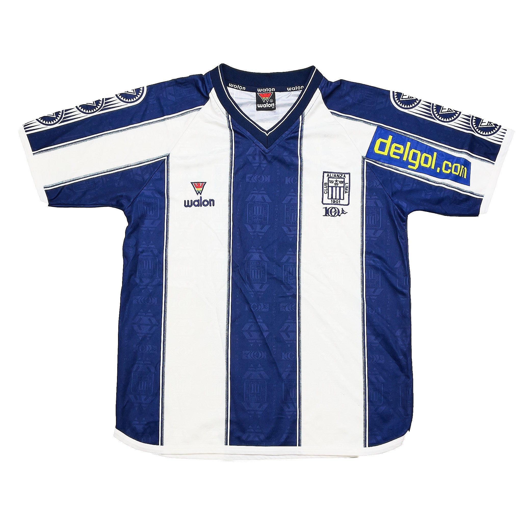 Buy 2002 Alianza Lima Home Shirt (S) Walon ~ Free worldwide shipping ~ Authentic Vintage Football Shirts from Cult Kits