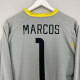 Shop 2002 BRAZIL MARCOS #1 GK SHIRT (S) NIKE, classic football shirts, vintage football shirts & retro soccer jerseys at Cult Kits