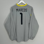 Shop 2002 BRAZIL MARCOS #1 GK SHIRT (S) NIKE, classic football shirts, vintage football shirts & retro soccer jerseys at Cult Kits