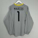 Shop 2002 BRAZIL MARCOS #1 GK SHIRT (S) NIKE, classic football shirts, vintage football shirts & retro soccer jerseys at Cult Kits