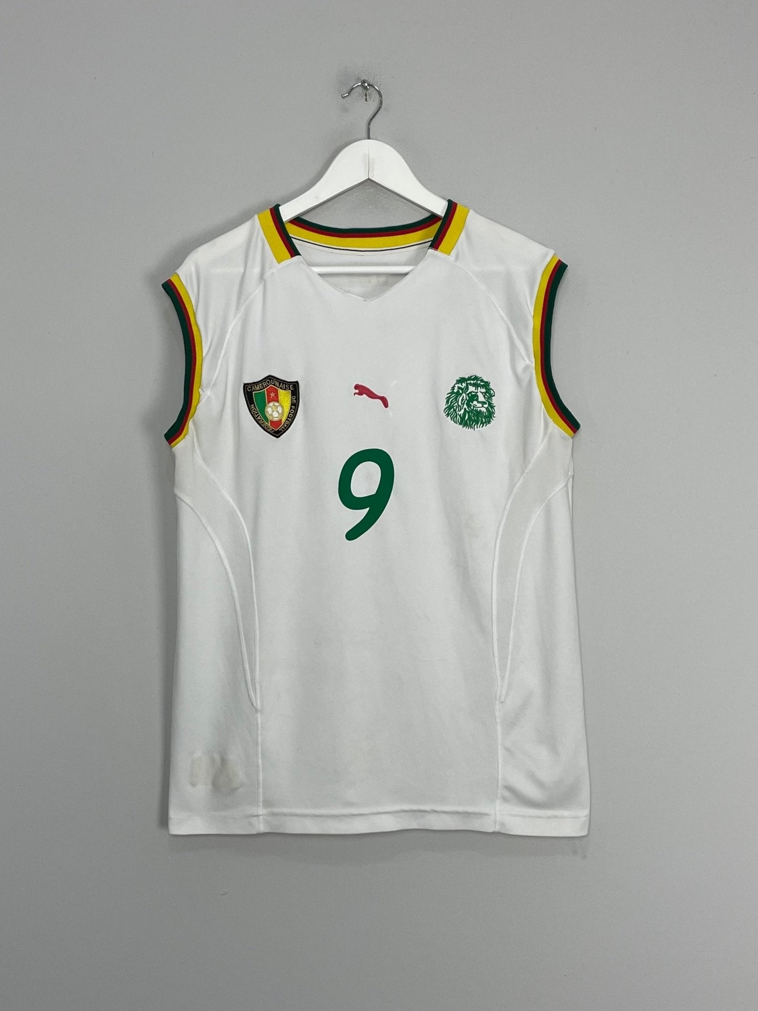 Shop 2002 CAMEROON ETO'O AWAY SHIRT (M) PUMA, classic football shirts, vintage football shirts & retro soccer jerseys at Cult Kits