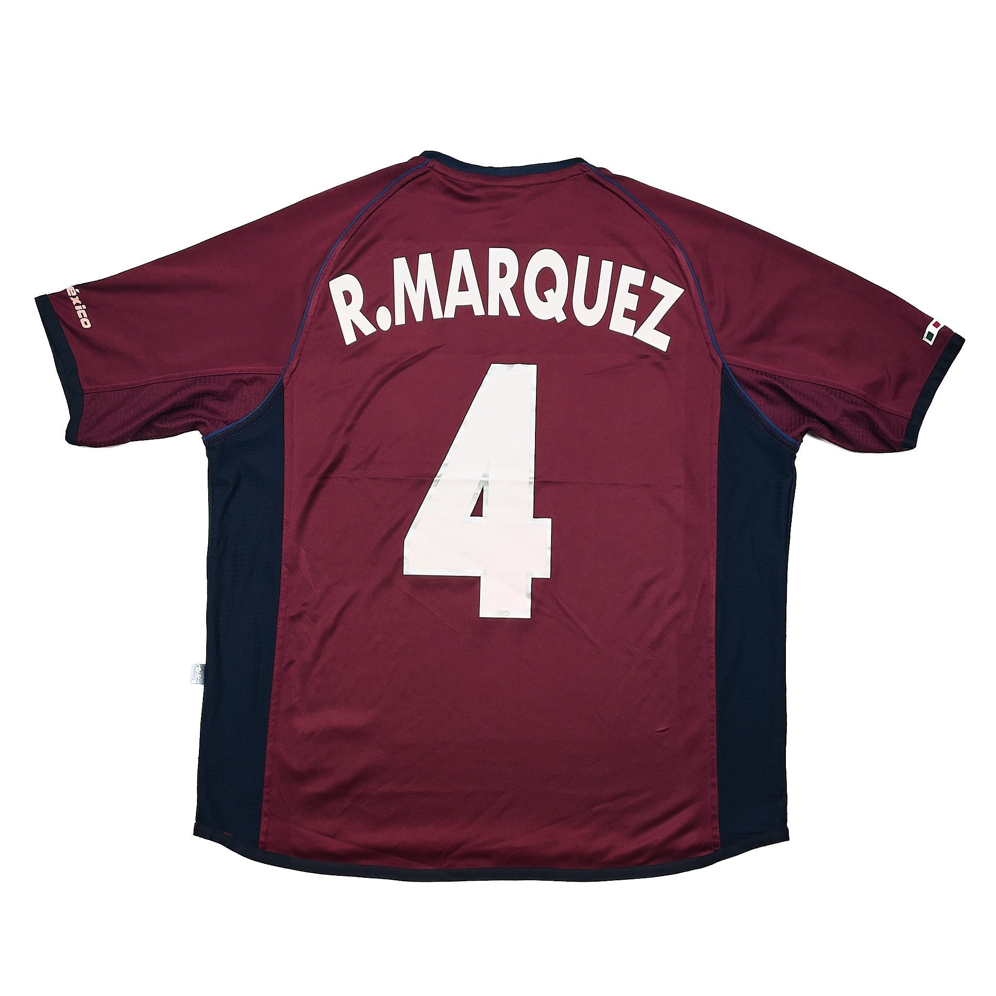 Buy 2002 Mexico R.Marquez 4 Third Shirt (L) Atletica ~ Free worldwide shipping ~ Authentic Vintage Football Shirts from Cult Kits