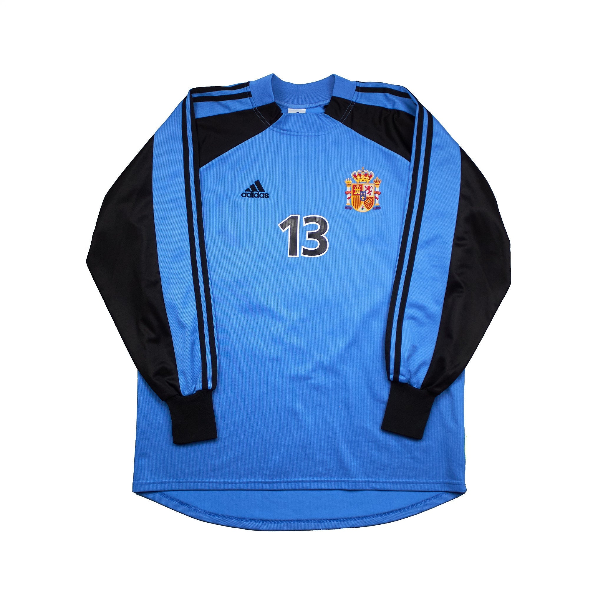 Buy 2002 Spain 13 *Player Issue* Goalkeeper Shirt (L) Adidas ~ Free worldwide shipping ~ Authentic Vintage Football Shirts from Cult Kits