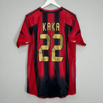 Shop 2002/03 AC MILAN KAKA #22 *PLAYER ISSUE* HOME SHIRT (M) ADIDAS, classic football shirts, vintage football shirts & retro soccer jerseys at Cult Kits