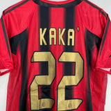 Shop 2002/03 AC MILAN KAKA #22 *PLAYER ISSUE* HOME SHIRT (M) ADIDAS, classic football shirts, vintage football shirts & retro soccer jerseys at Cult Kits