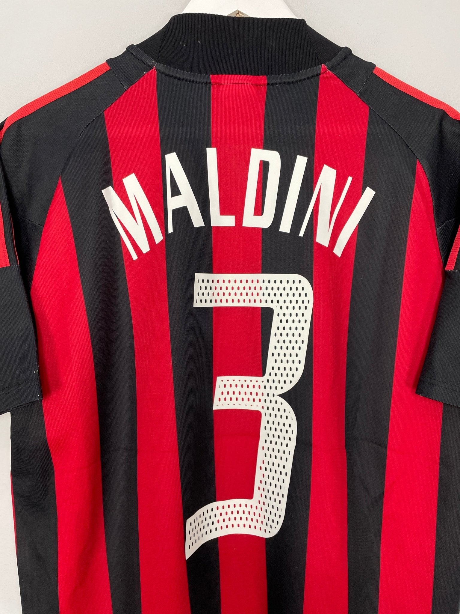 Shop 2002/03 AC MILAN MALDINI #3 HOME SHIRT (M) ADIDAS, classic football shirts, vintage football shirts & retro soccer jerseys at Cult Kits