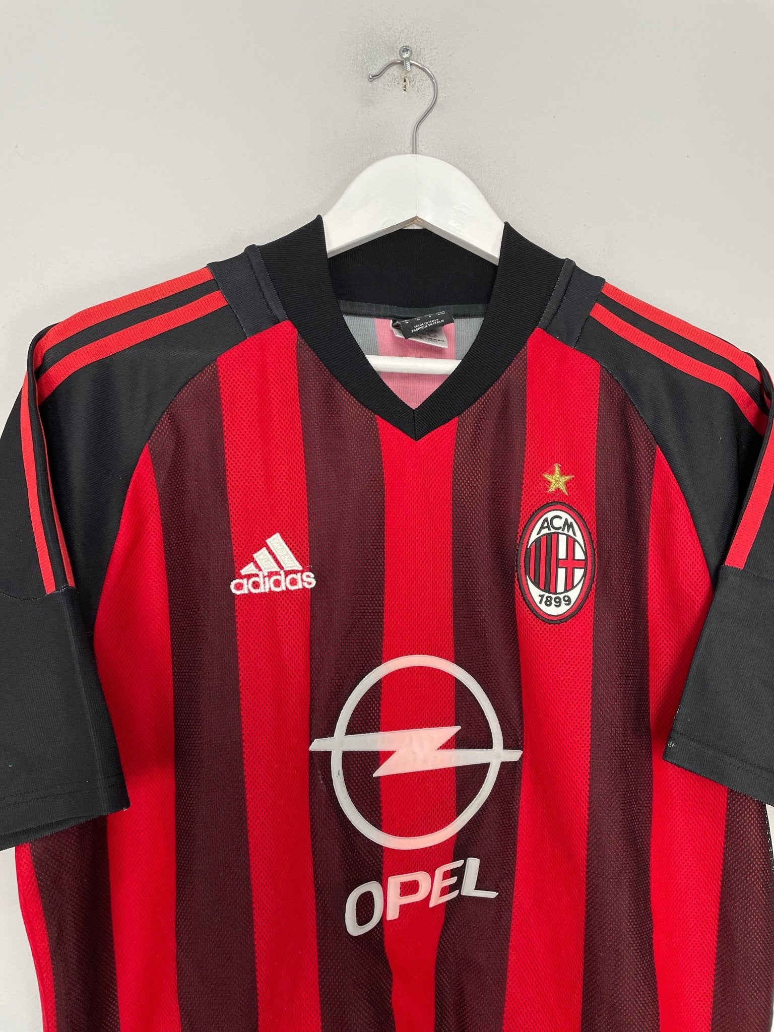 Shop 2002/03 AC MILAN MALDINI #3 HOME SHIRT (M) ADIDAS, classic football shirts, vintage football shirts & retro soccer jerseys at Cult Kits