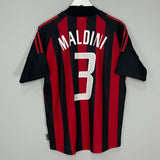 Shop 2002/03 AC MILAN MALDINI #3 HOME SHIRT (M) ADIDAS, classic football shirts, vintage football shirts & retro soccer jerseys at Cult Kits