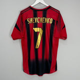 Shop 2002/03 AC MILAN SHEVCHENKO #7 HOME SHIRT (M) ADIDAS, classic football shirts, vintage football shirts & retro soccer jerseys at Cult Kits