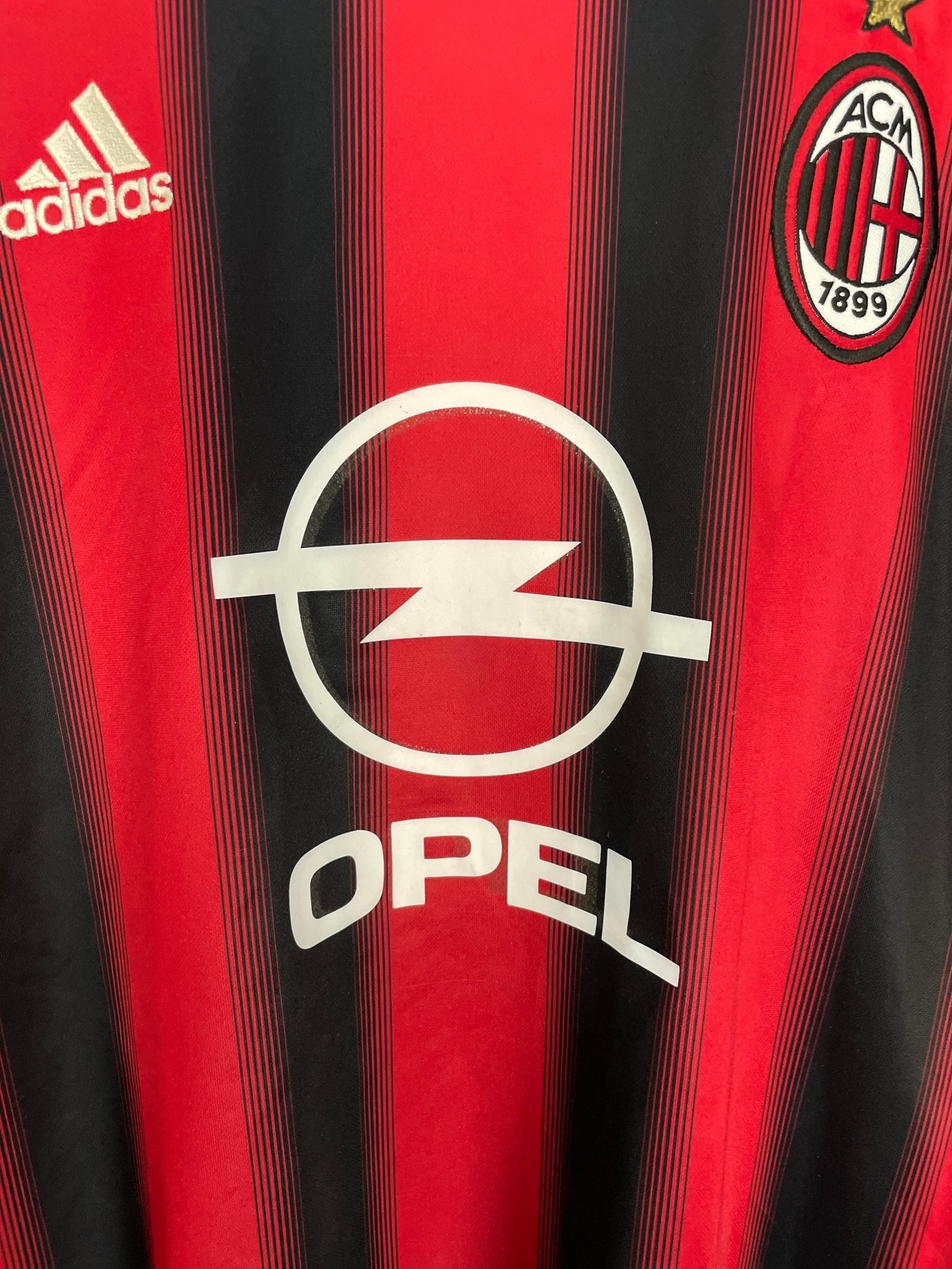 Shop 2002/03 AC MILAN SHEVCHENKO #7 HOME SHIRT (M) ADIDAS, classic football shirts, vintage football shirts & retro soccer jerseys at Cult Kits