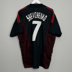 Shop 2002/03 AC MILAN SHEVCHENKO #7 THIRD SHIRT (XL) ADIDAS, classic football shirts, vintage football shirts & retro soccer jerseys at Cult Kits