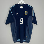 Shop 2002/03 ARGENTINA BATISTUTA #9 AWAY SHIRT (L) ADIDAS, classic football shirts, vintage football shirts & retro soccer jerseys at Cult Kits