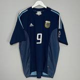 Shop 2002/03 ARGENTINA BATISTUTA #9 AWAY SHIRT (L) ADIDAS, classic football shirts, vintage football shirts & retro soccer jerseys at Cult Kits