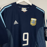 Shop 2002/03 ARGENTINA BATISTUTA #9 AWAY SHIRT (L) ADIDAS, classic football shirts, vintage football shirts & retro soccer jerseys at Cult Kits