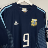 Shop 2002/03 ARGENTINA BATISTUTA #9 AWAY SHIRT (L) ADIDAS, classic football shirts, vintage football shirts & retro soccer jerseys at Cult Kits