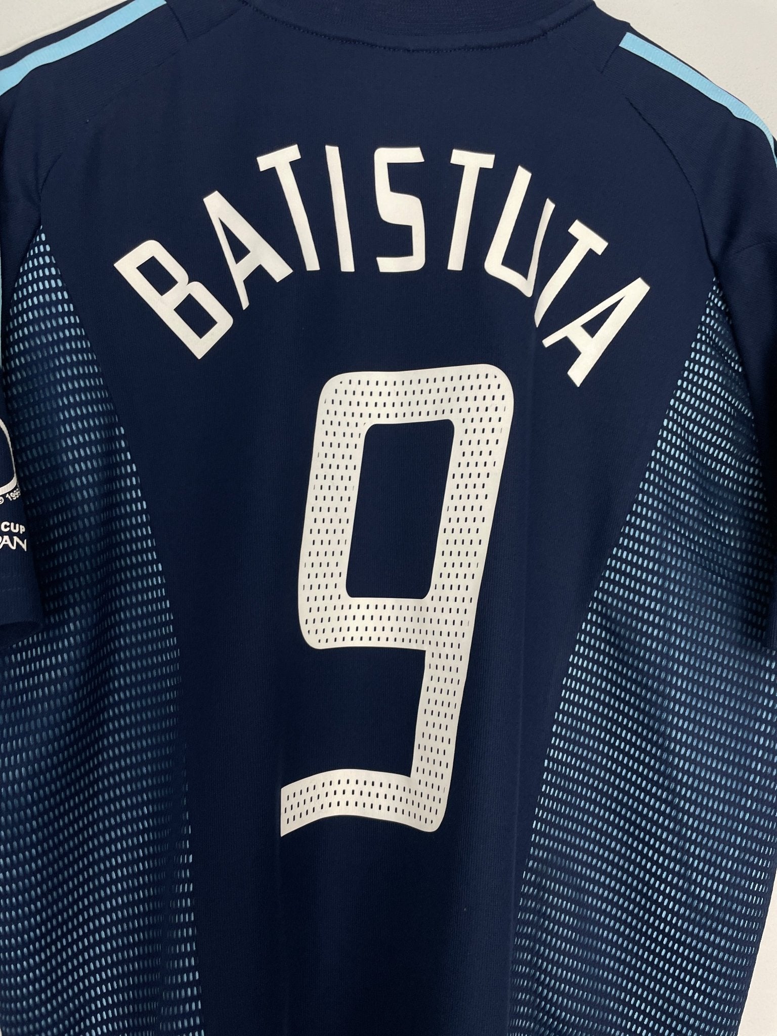 Shop 2002/03 ARGENTINA BATISTUTA #9 AWAY SHIRT (L) ADIDAS, classic football shirts, vintage football shirts & retro soccer jerseys at Cult Kits