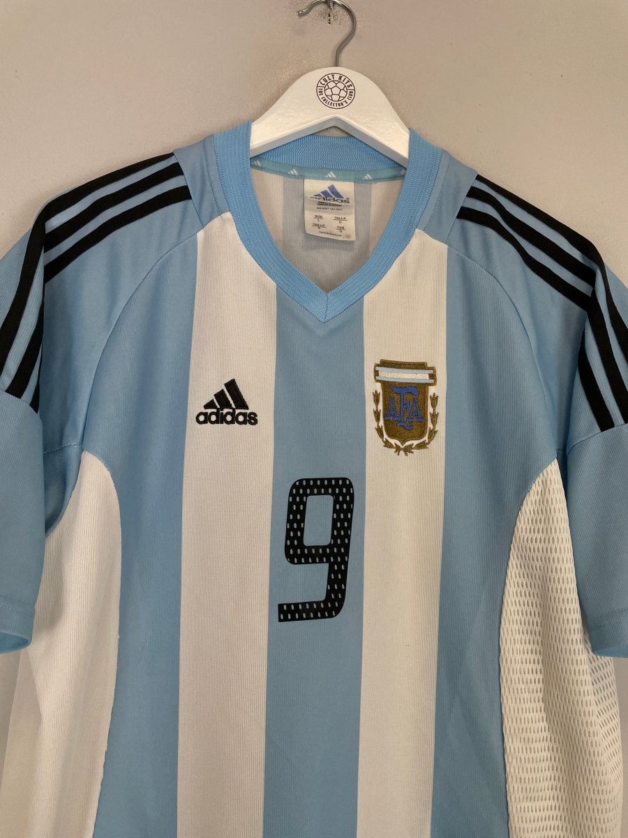 2002/03 ARGENTINA BATISTUTA 9 HOME SHIRT (L) ADIDAS - Cult Kits - Large - Buy Vintage Football Shirts, Authentic Retro Football Shirts For Sale, Classic Football Shirts & Soccer Jersey