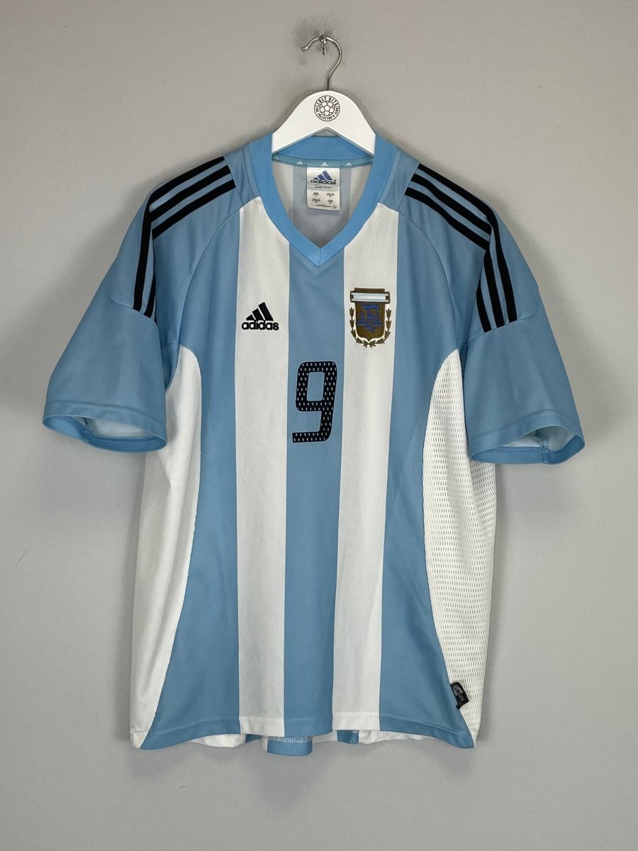 2002/03 ARGENTINA BATISTUTA 9 HOME SHIRT (L) ADIDAS - Cult Kits - Large - Buy Vintage Football Shirts, Authentic Retro Football Shirts For Sale, Classic Football Shirts & Soccer Jersey