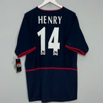 Shop 2002/03 ARSENAL HENRY #14 *BNWT* AWAY SHIRT (L) NIKE, classic football shirts, vintage football shirts & retro soccer jerseys at Cult Kits