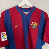 Shop 2002/03 BARCELONA COCU #8 HOME SHIRT (M) NIKE, classic football shirts, vintage football shirts & retro soccer jerseys at Cult Kits