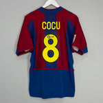 Shop 2002/03 BARCELONA COCU #8 HOME SHIRT (M) NIKE, classic football shirts, vintage football shirts & retro soccer jerseys at Cult Kits
