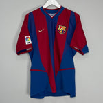 Shop 2002/03 BARCELONA COCU #8 HOME SHIRT (M) NIKE, classic football shirts, vintage football shirts & retro soccer jerseys at Cult Kits