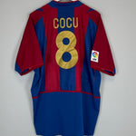Shop 2002/03 BARCELONA COCU #8 HOME SHIRT (XL) NIKE, classic football shirts, vintage football shirts & retro soccer jerseys at Cult Kits