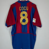 Shop 2002/03 BARCELONA COCU #8 HOME SHIRT (XL) NIKE, classic football shirts, vintage football shirts & retro soccer jerseys at Cult Kits