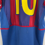 Shop 2002/03 BARCELONA RIQUELME #10 HOME SHIRT (L) NIKE, classic football shirts, vintage football shirts & retro soccer jerseys at Cult Kits