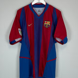 Shop 2002/03 BARCELONA RIQUELME #10 HOME SHIRT (L) NIKE, classic football shirts, vintage football shirts & retro soccer jerseys at Cult Kits